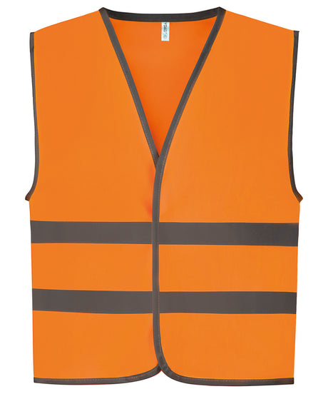 Yoko Hi-vis reflective border kids waistcoat (HVW102CH) Yellow