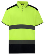 Yoko Hi-vis two-tone polo shirt (HVJ220)