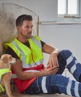 Yoko Hi-vis two-tone waistcoat (HVW122) Hi-vis Yellow/Royal Blue