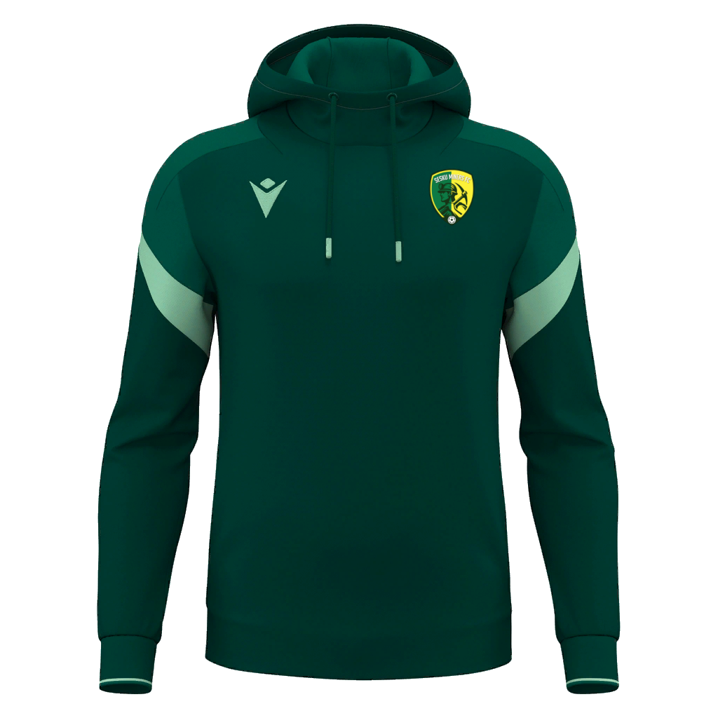 Sesku Miners FC Macron Alchemist hoody, bottle green and mint