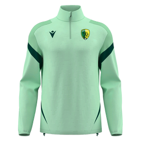 Sesku Miners FC Macron Hollow 1/4 zip top, mint and bottle green