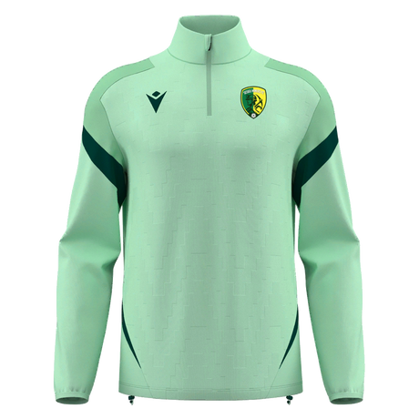 Sesku Miners FC Macron Hollow 1/4 zip top, mint and bottle green
