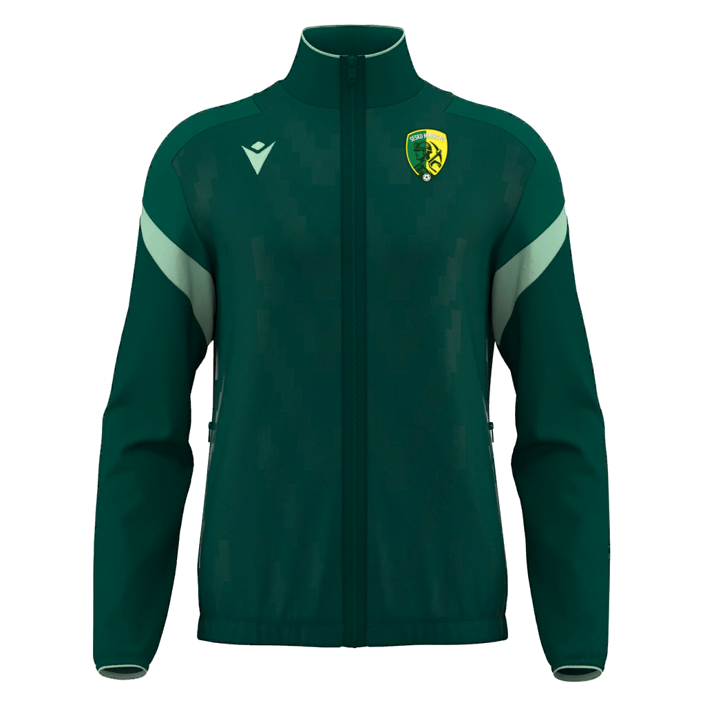 Sesku Miners FC Macron Odin full zip top, bottle green and mint