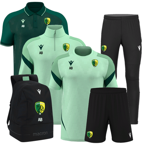 Sesku Miners FC Rising Pack 3: shirt, 1/4 zip, shorts, bottoms, polo and backpack