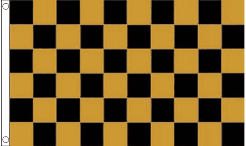 Black/Gold Chequered Flag
