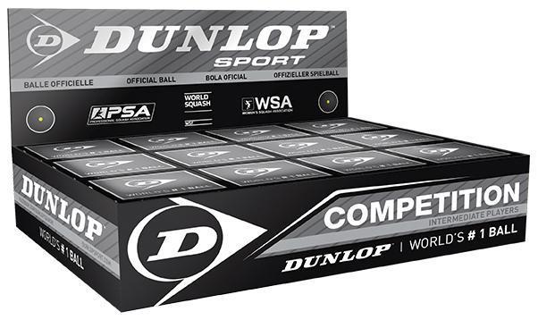 Dunlop Competition Squash Balls (1 Ball Box 12) - Dunlop, Squash - KitRoom