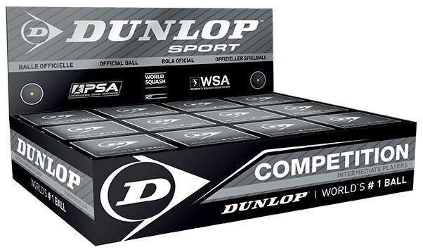 Dunlop Competition Squash Balls (3 Ball Tube) - Dunlop, Squash - KitRoom