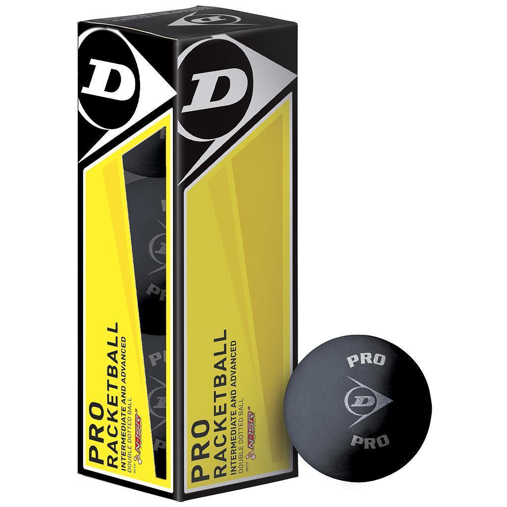 Dunlop Pro Racketball Balls (Box of 3) - 0 - KitRoom