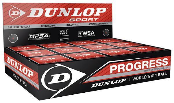 Dunlop Progress Squash Balls (1 Ball Box of 12) - Dunlop, Squash - KitRoom