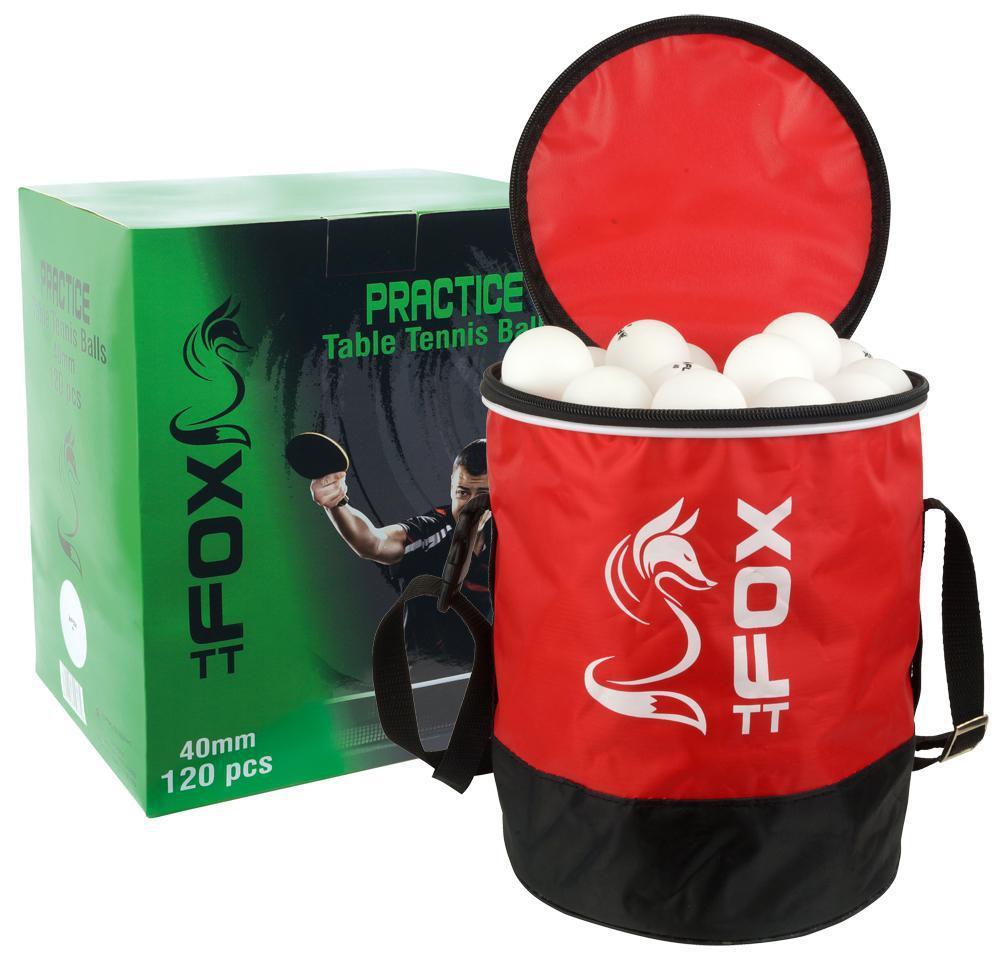 Fox TT Practice Table Tennis Balls & Bag (Pack of 120) - Fox TT, Table Tennis - KitRoom