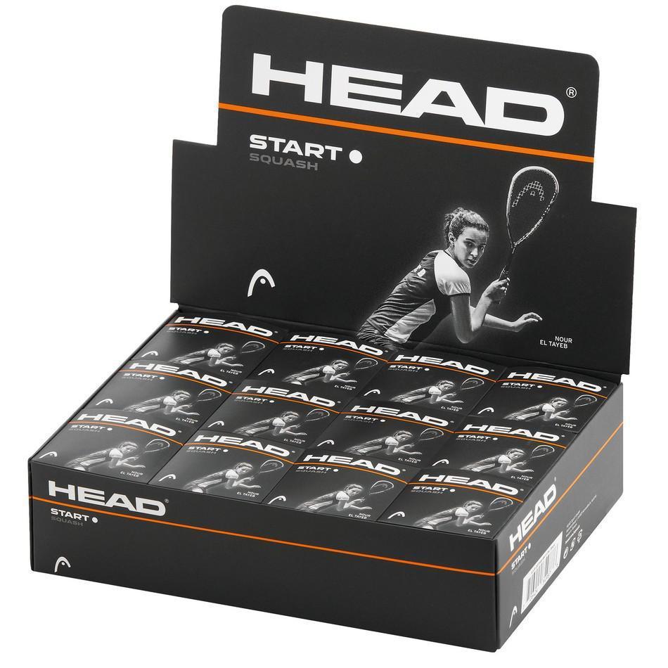 Head Start Squash Balls - Single White Dot - Box of 12 - Head, Squash - KitRoom