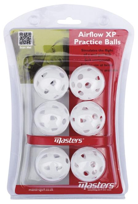 Masters Airflow Practice Balls White (Pack of 6) - Golf, Golf Balls, Masters - KitRoom