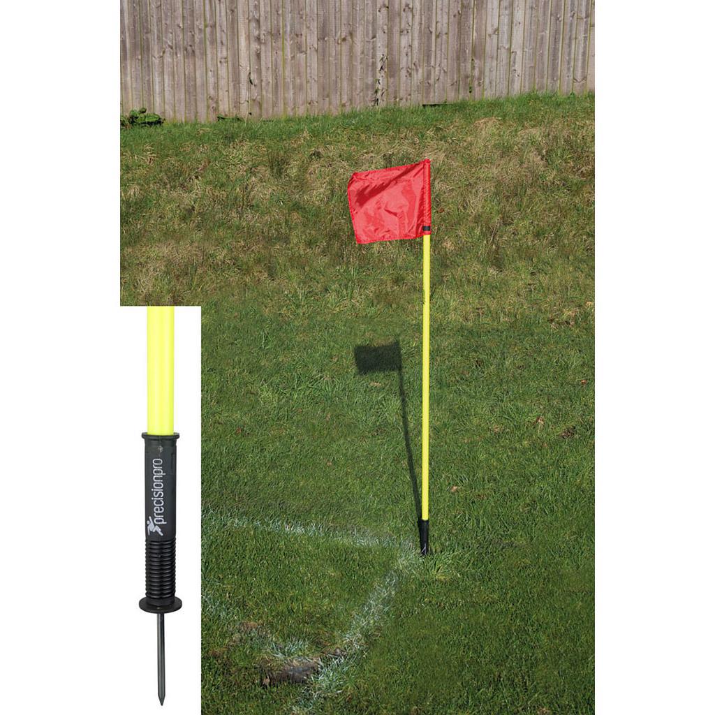 Precision "Sprung" Corner Posts - Fluo Yellow (Set of 4) - Football, Pitch Equipment, Precision - KitRoom