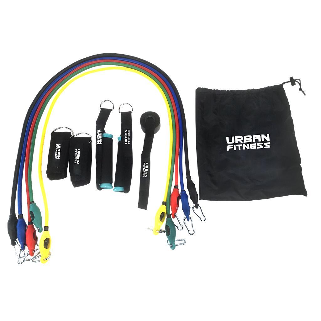 Urban Fitness 11pc Resistance Tube Set - Conditioning, Fitness, UFE - KitRoom