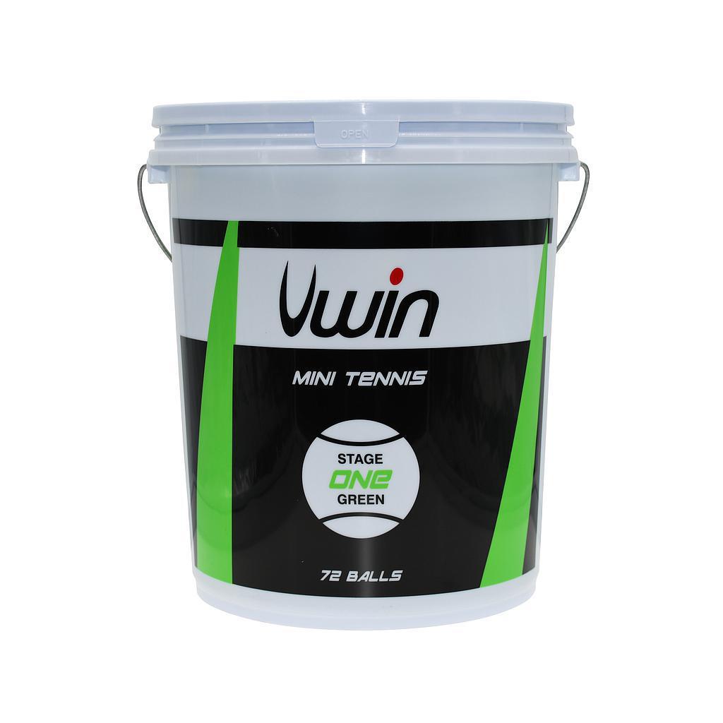 Uwin Stage 1 Green Tennis Balls - Bucket of 72 balls - Tennis, Tennis Balls, Uwin - KitRoom