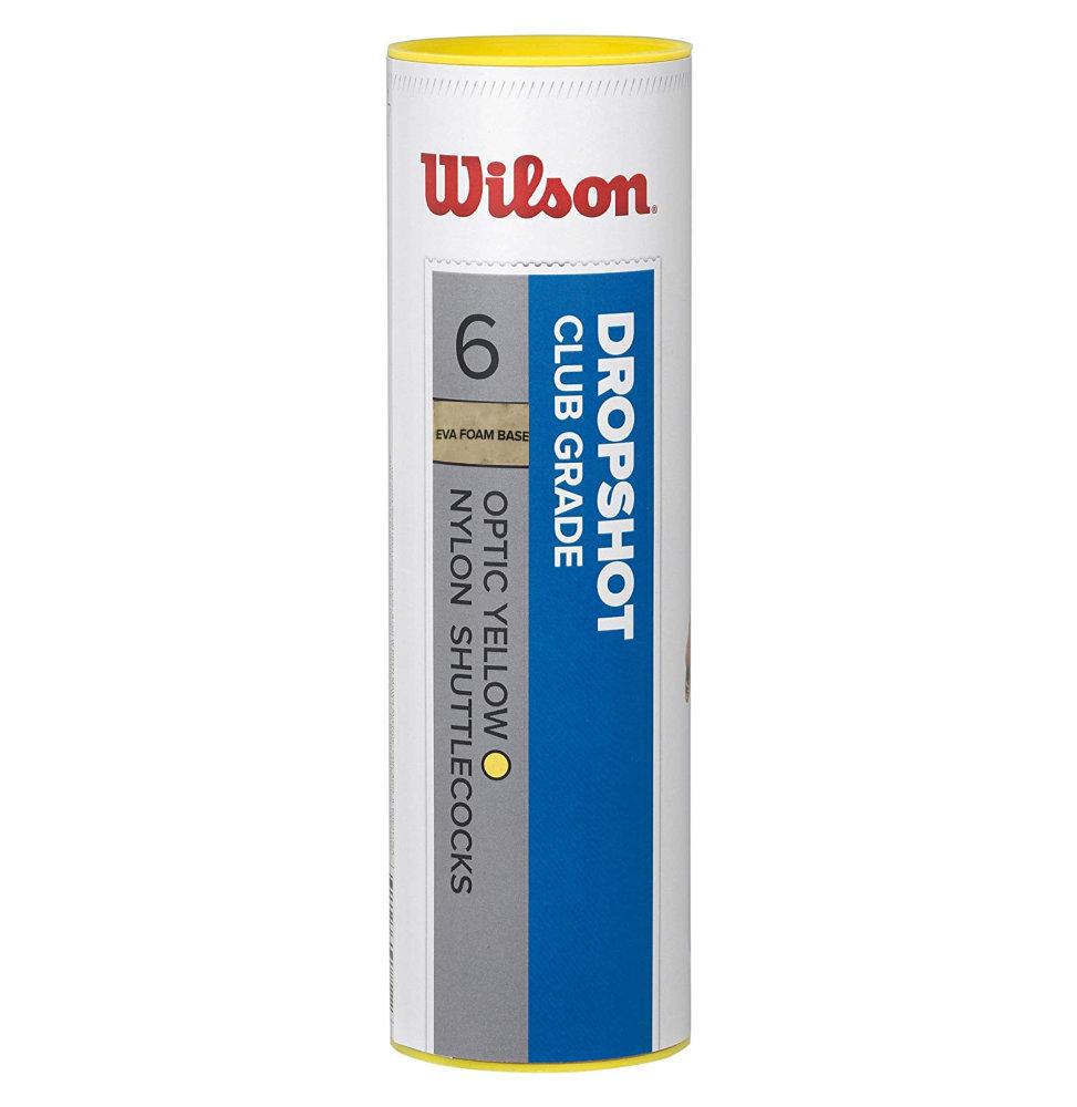 Wilson Dropshot Shuttle (Tube of 6) - Badminton, Shuttlecocks, Wilson - KitRoom