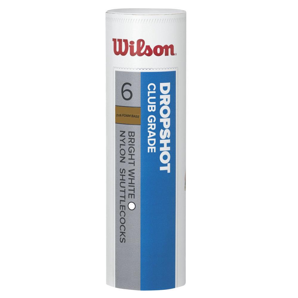 Wilson Dropshot Shuttle (Tube of 6) - Badminton, Shuttlecocks, Wilson - KitRoom